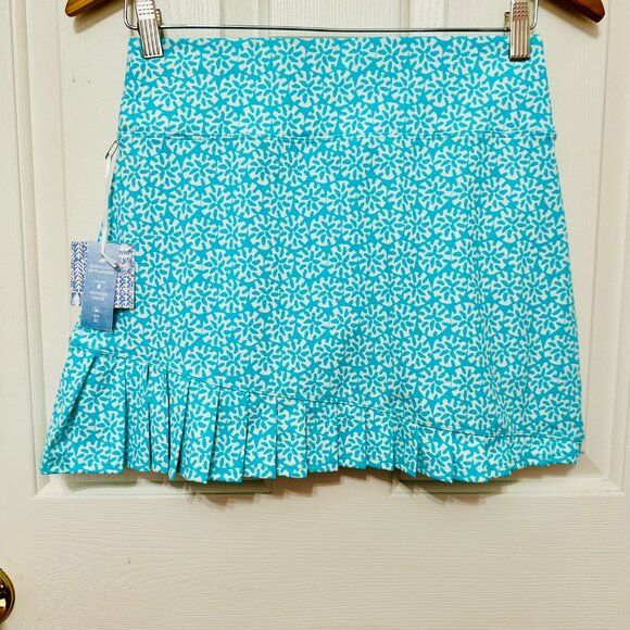 SIGRID OLSEN LIGHT GREEN GOLF AND TENNIS SPORTY PLEATED BOTTOM SKORT SKIRT XS - Picture 3 of 7